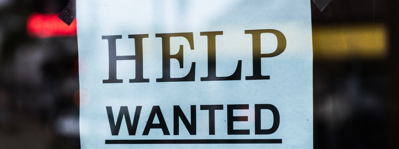 Help wanted job advert sign